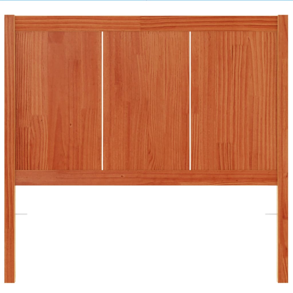 Headboard Wax Brown 100 cm Solid Wood Pine